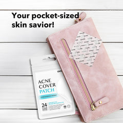 AVARELLE patch applied to cheek demonstrating discreet coverage and healing benefit
