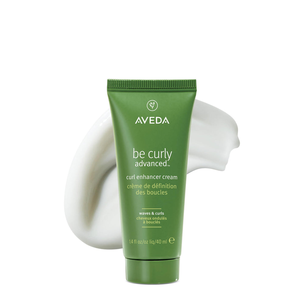 Aveda Be Curly front packaging showing label and size, highlights styling benefits