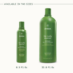 Aveda Be Curly with conditioner showing complementary frizz-control pairing