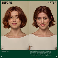 Aveda Color Control Conditioner dispensing from bottle to show easy application benefit