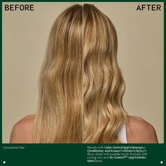 Aveda Color Control Light next to common objects to show 6.7 fl oz travel-friendly size