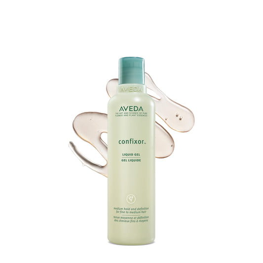 Aveda Confixor front label showing product identity and aroma benefits