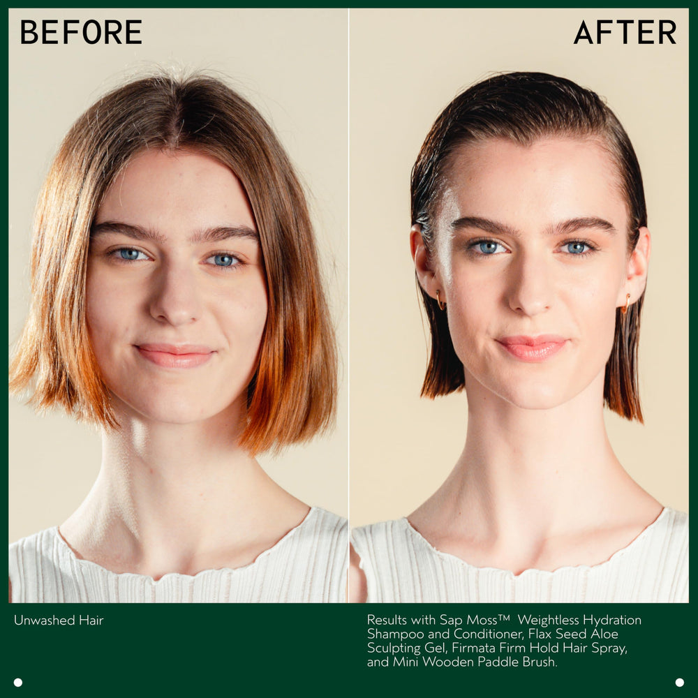 Aveda Flax Seed Aloe being applied to damp hair for easier styling