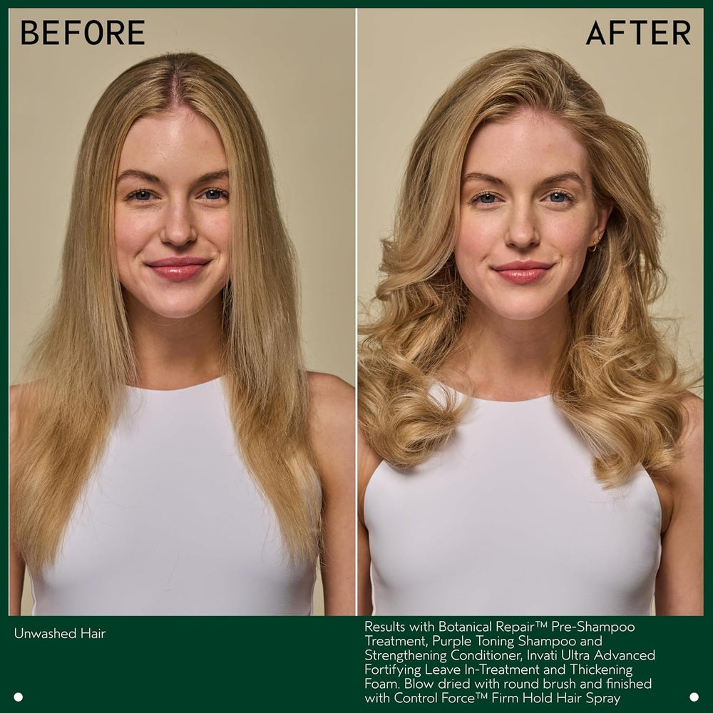 Aveda in-salon use on model demonstrating professional toning results