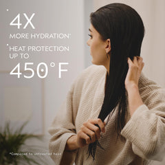 Aveda Nutriplenish pump close-up highlighting dispenser for controlled dosing benefit