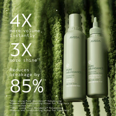 Aveda Pure Abundance back label with ingredients and usage instructions