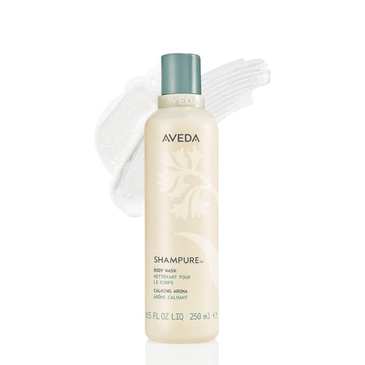 Aveda Shampure front bottle showing branding and calming aroma benefit