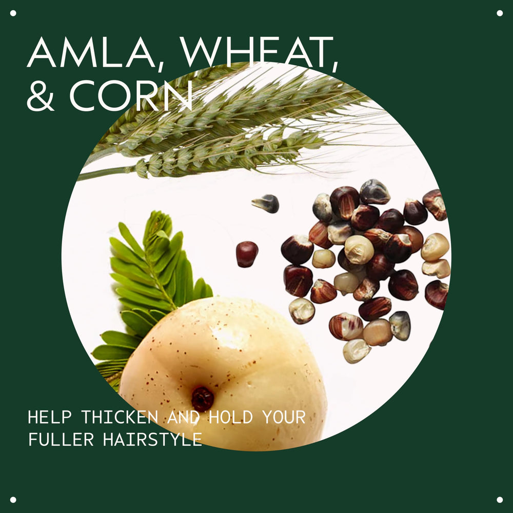 Aveda Thickening Tonic texture on hand illustrating lightweight, non-greasy feel