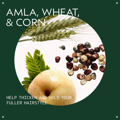 Aveda Thickening Tonic texture on hand illustrating lightweight, non-greasy feel