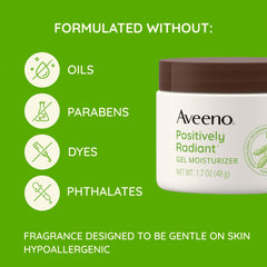 Aveeno 1.7 oz jar next to common objects showing true size and portability