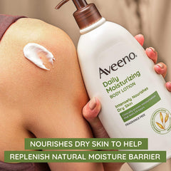 Aveeno being applied to hand showing smooth application and instant hydration