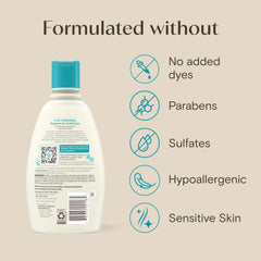 Aveeno Baby bottle styled on bathroom shelf showcasing everyday routine