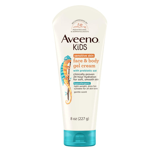Aveeno Baby front packaging 8oz showing product benefits and sizing