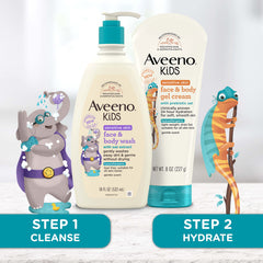 Aveeno Baby prebiotic oat ingredient visual highlighting gentle hydration