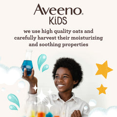 Aveeno Baby size comparison next to hand illustrating 8 oz scale