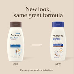 Aveeno back label detail showing ingredients and sensitive-skin reassurance