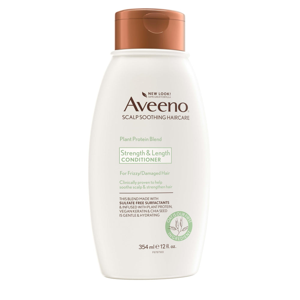 Aveeno conditioner and matching shampoo shown as complementary routine