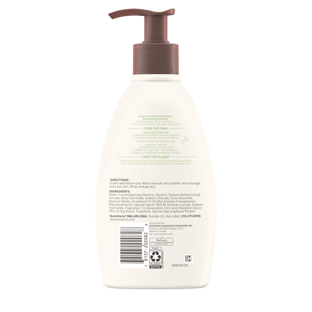 Aveeno cleanser on bathroom tray suggesting skincare routine use