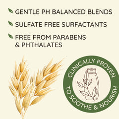 Aveeno colloidal oatmeal close-up illustrating calming scalp benefits