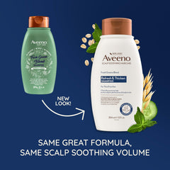 Aveeno label close-up highlighting ingredients and clean formula benefits