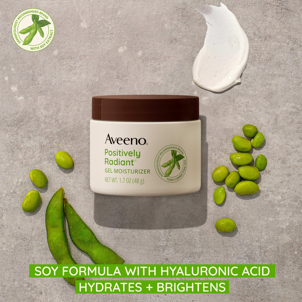 Aveeno gel texture close-up showing lightweight consistency and quick absorption