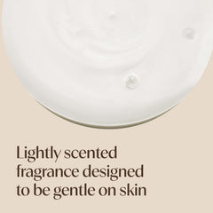 Prebiotic oat ingredient detail beside Aveeno bottle showing natural support