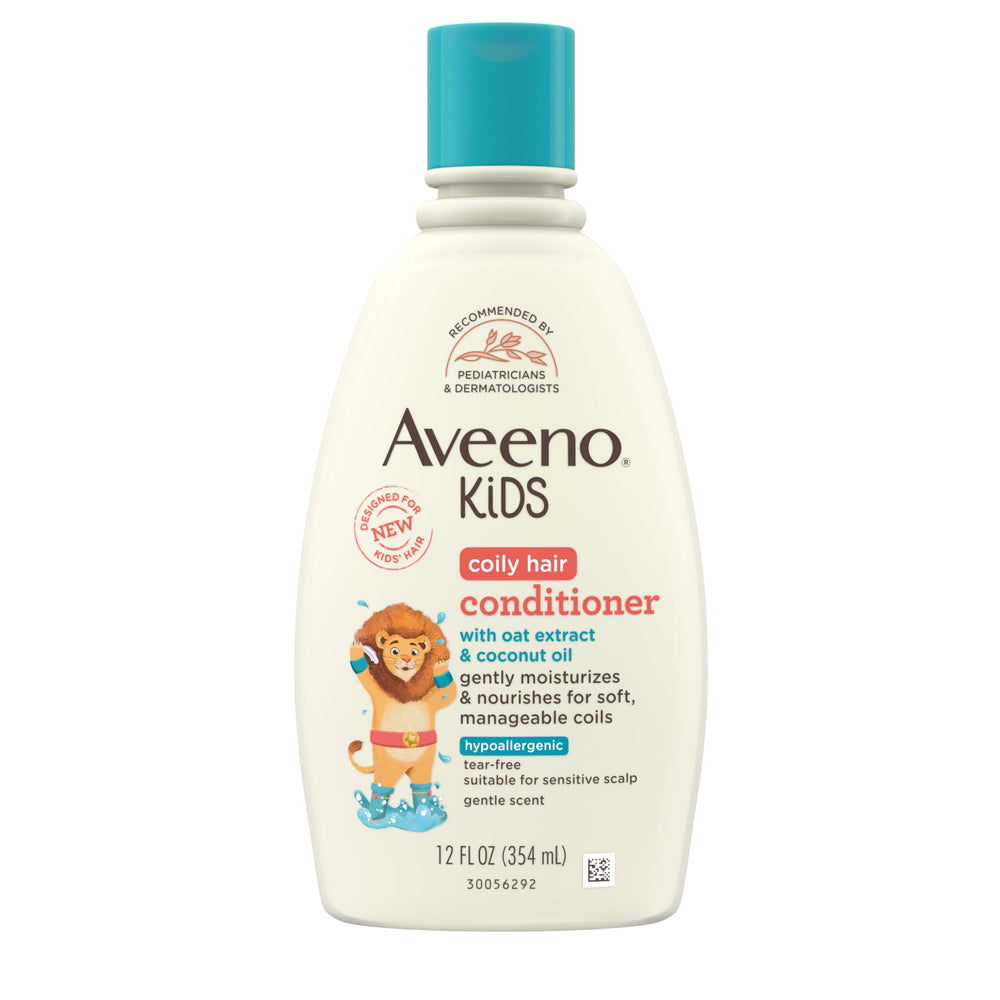 Aveeno Baby front packaging showing conditioner and gentle formula benefit