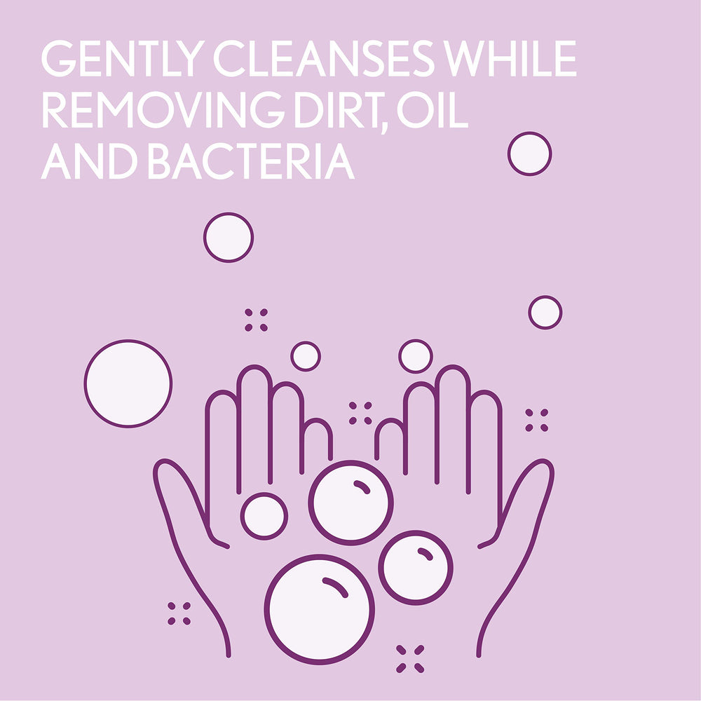 Aveeno label close-up highlighting oat and essential oils benefits