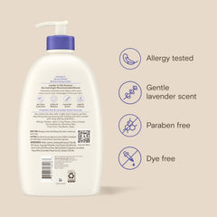Aveeno oat and lavender visual emphasizing natural ingredients and soothing benefit