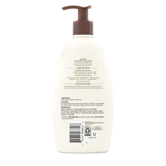 Aveeno open cap dispensing lotion illustrating simple use and measured amount