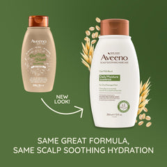 Aveeno shampoo texture on palm highlighting gentle, sulfate-free cleansing