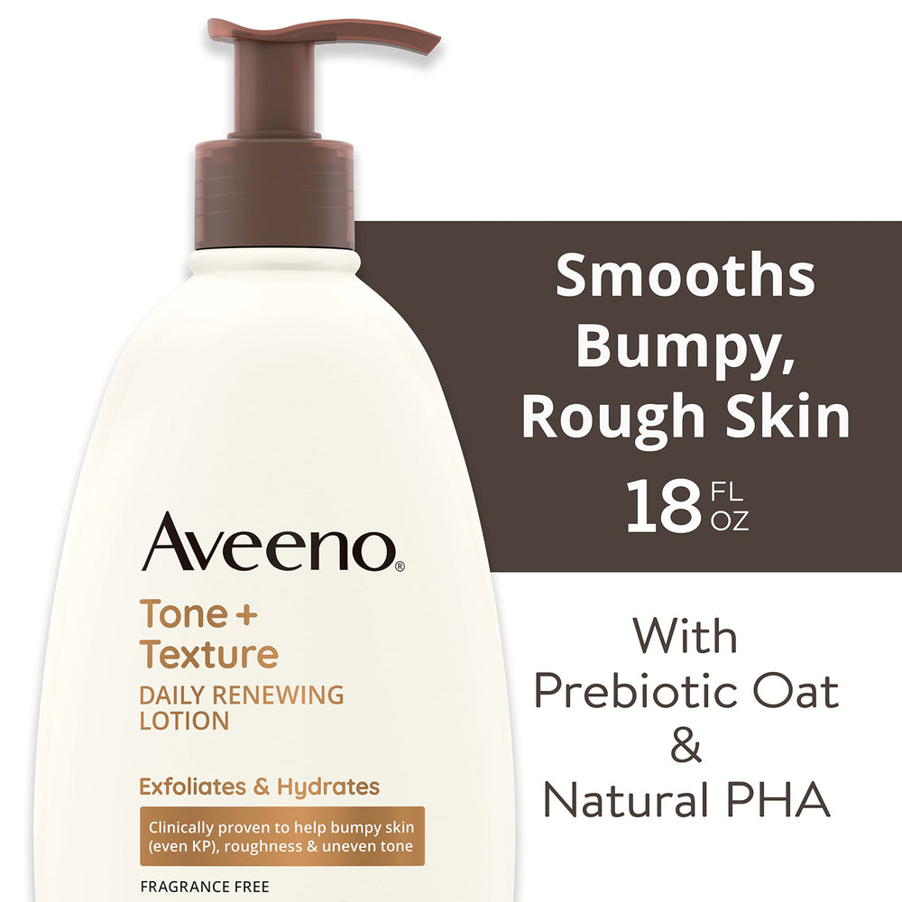 Aveeno pump dispenser closeup for easy, mess-free application
