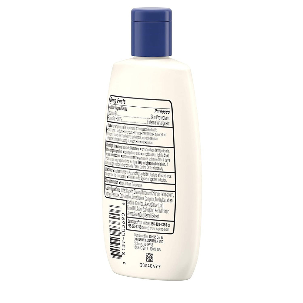 Aveeno tube beside smartphone to illustrate portable 4 fl oz size