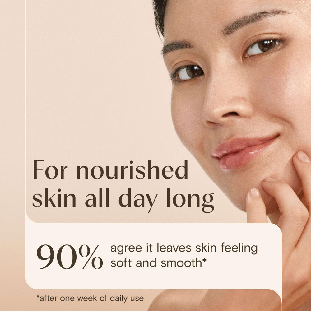 Aveeno soy extract texture close-up highlighting moisturizing ingredient