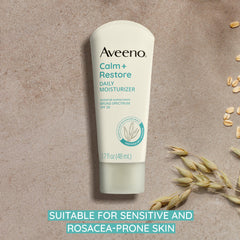 Aveeno applying sunscreen to forearm demonstrating smooth blend and coverage