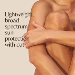 Aveeno texture close-up with prebiotic oat highlighting hydration benefits