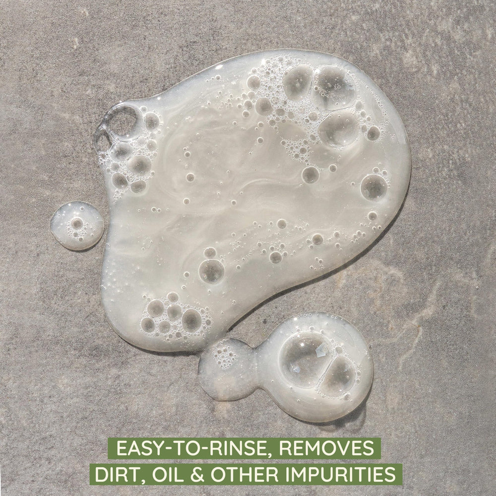 Aveeno texture lather closeup showing soft foam and hydrating feel