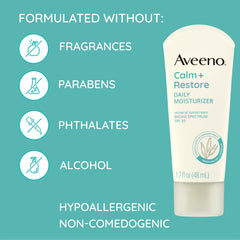 Aveeno tube in a travel bag lifestyle shot showing convenience for reapplication