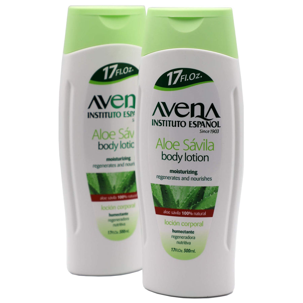 Avena Instituto Español front packaging showing two bottles and brand benefit