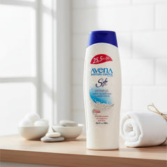 Avena Instituto Español label close-up showing milk-protein formula and gentle care