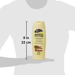 Avena Instituto Espanol bottle on bathroom vanity showing daily care convenience