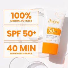 Avène fluid blended on cheek demonstrating minimal white cast benefit