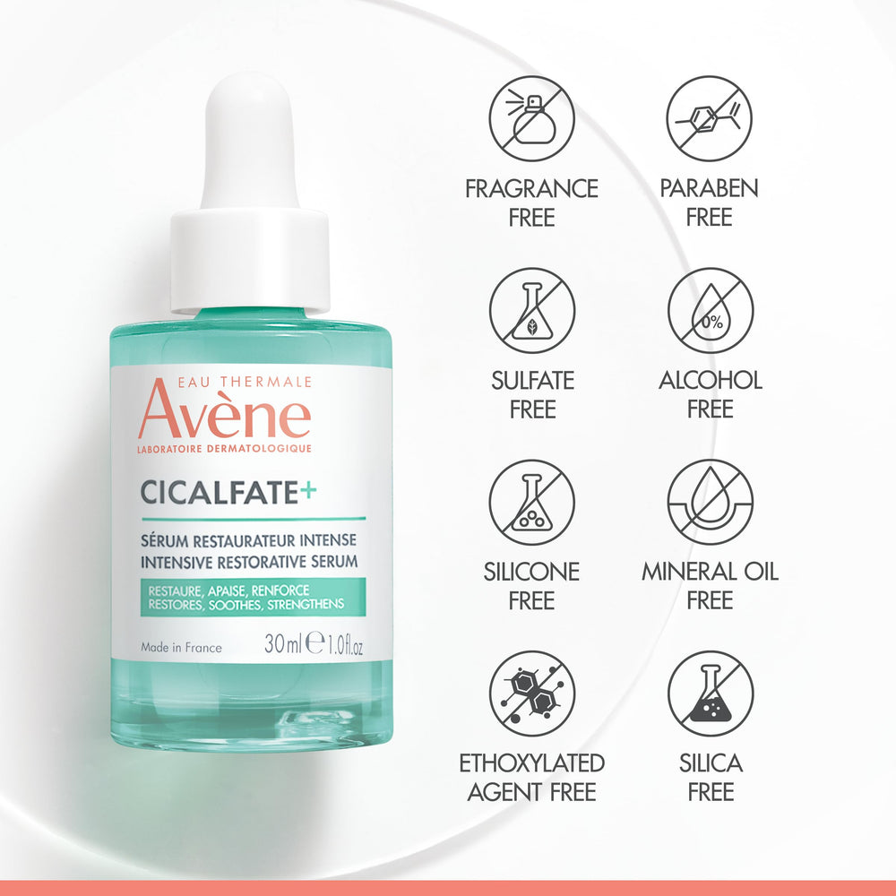 Avène Cicalfate+ next to a coin to show compact travel-friendly size