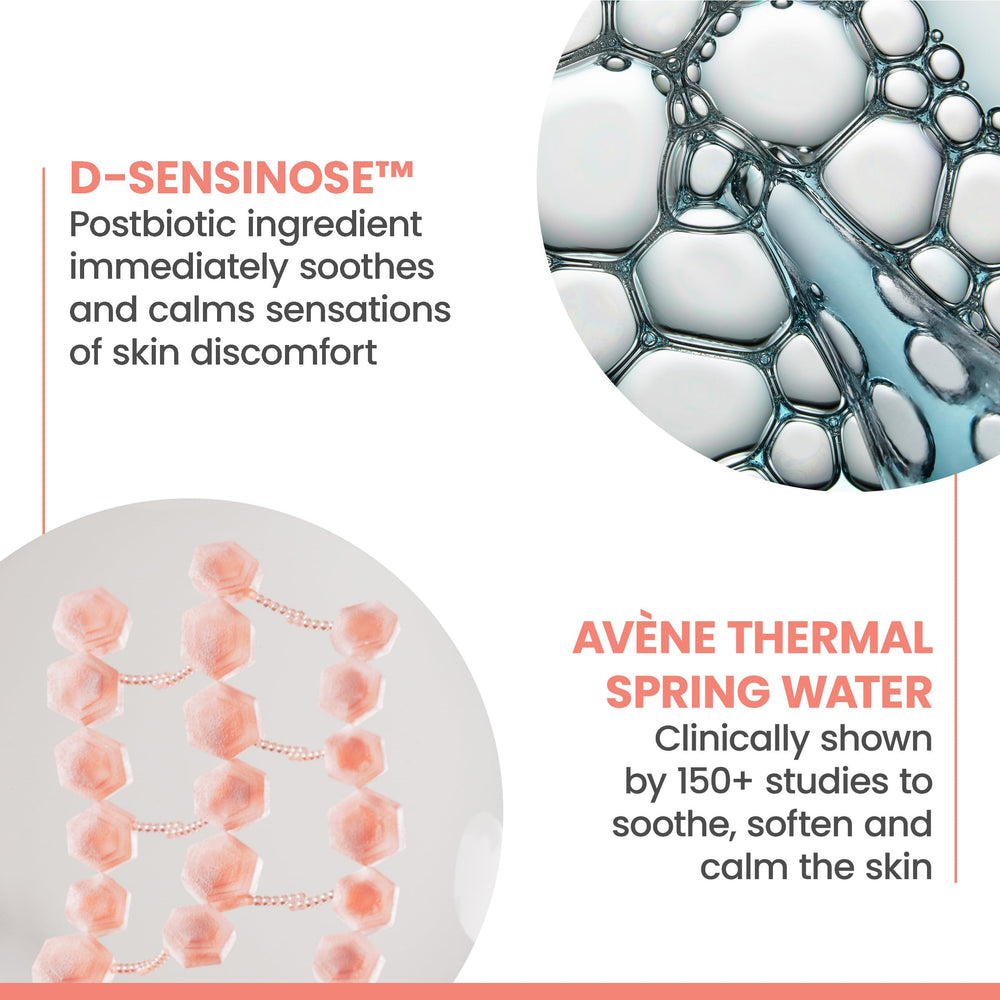 Eau Thermale Avène cream on fingertip ready to soothe skin
