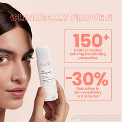 Avène mist applied to face to refresh and reduce redness