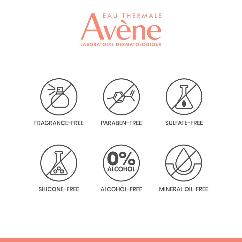 Eau Thermale Avène applying cream on hand for visible smoothing benefit