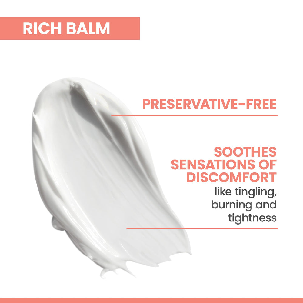 Avène sterile dispenser detail illustrating preservative-free packaging and hygiene benefit