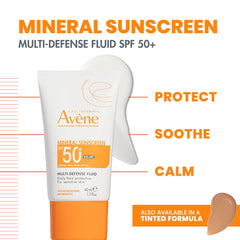 Avène fluid close-up texture on fingertip for smooth lightweight feel