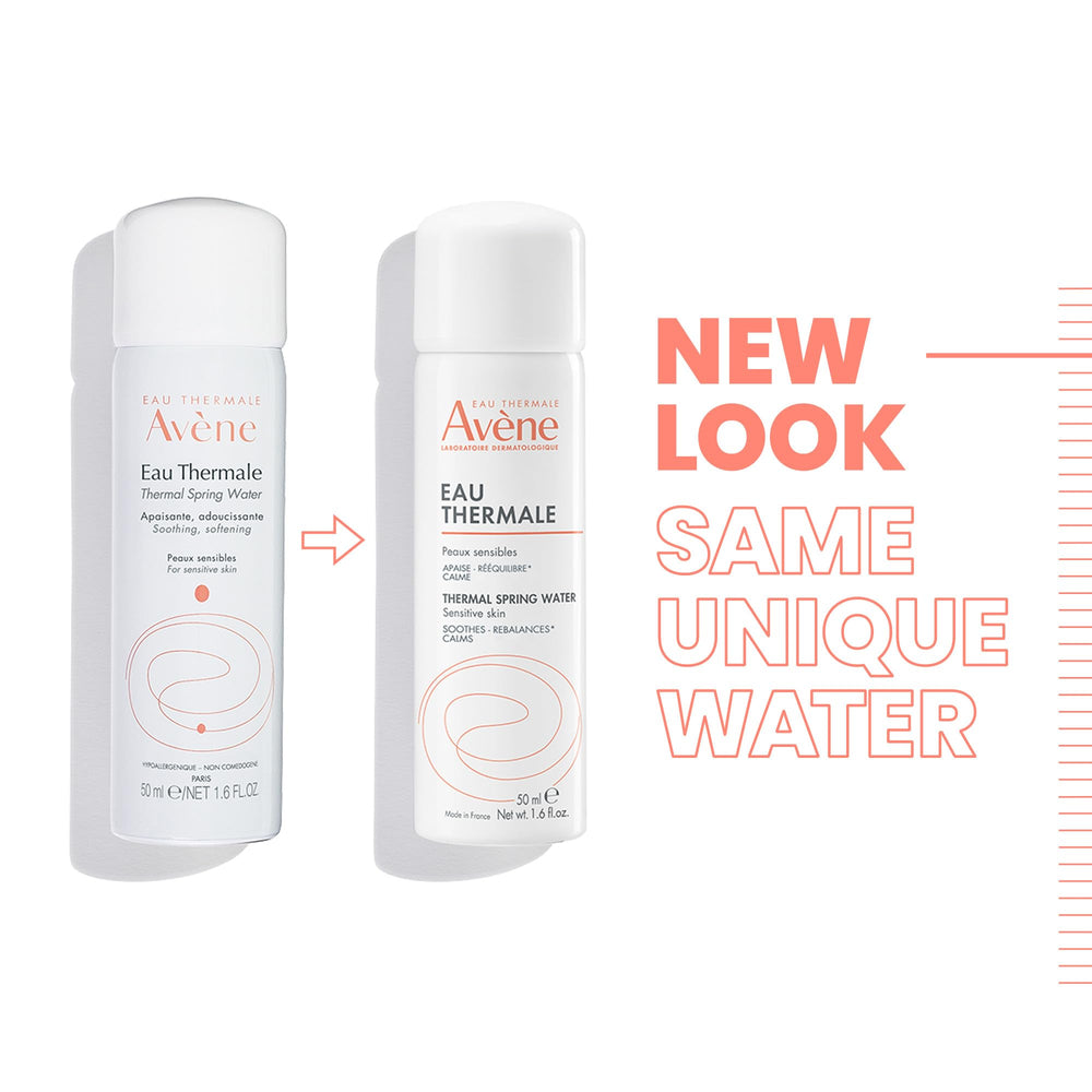 Avène travel-size bottle held in hand for portability benefit
