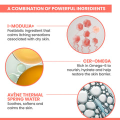 Caregiver using Avène XeraCalm AD in baby bath to gently cleanse sensitive infant skin